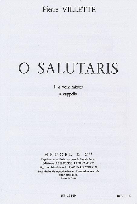 O salutaris&nbsp;&nbsp;für gem Chor a cappella&nbsp;&nbsp;Partitur