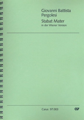 Stabat Mater (Wiener Fassung)&nbsp;&nbsp;für Soli, gem Chor und Orchester&nbsp;&nbsp;Partitur