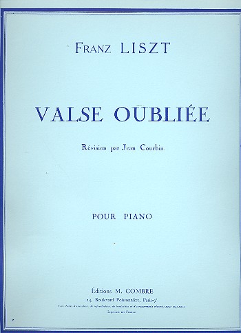 Valse oubliée &nbsp;&nbsp;pour piano&nbsp;&nbsp;