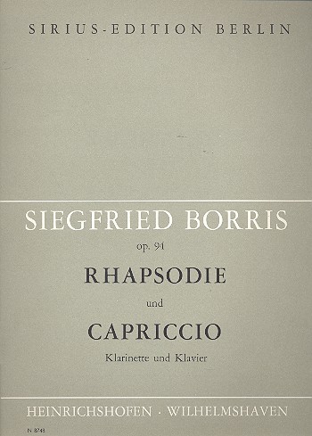 Rhapsodie und Capriccio op.94  für Klarinette und Klavier  