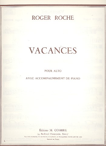 Vacances pour alto et piano&nbsp;&nbsp;&nbsp;&nbsp;