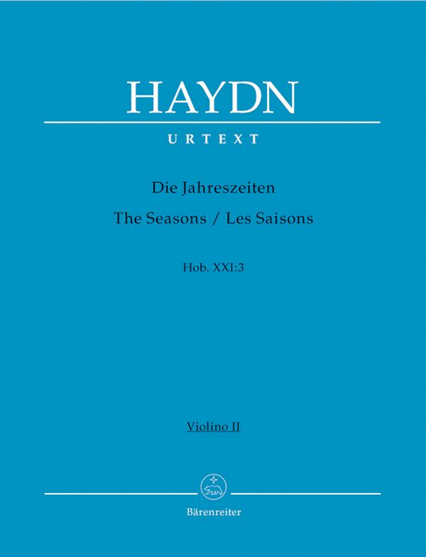 Die Jahreszeiten HobXXI:3  für Soli, Chor und Orchester  Violine 2