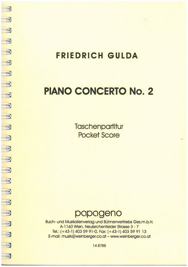 Konzert Nr.2 für Klavier und Orchester  Studienpartitur  
