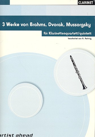3 Werke von Brahms, Dvorak, Mussorgsky  für 4-5 Klarinetten  Partitur und Stimmen