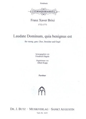 Laudate Domium quia benignus est  für gem Chor, Streicher und Orgel  Partitur