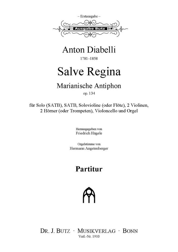 Salve Regina op.134  für gem Chor und Orchester  Partitur