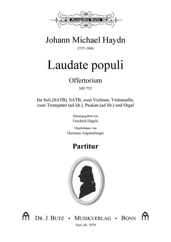 Laudate populi MH792  für Soli, gem Chor, Orchester und Orgel  