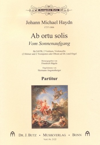 Ab ortu solis  für gem Chor, 2 Violinen, Violoncello und Orgel (Bläser ad lib)  Partitur
