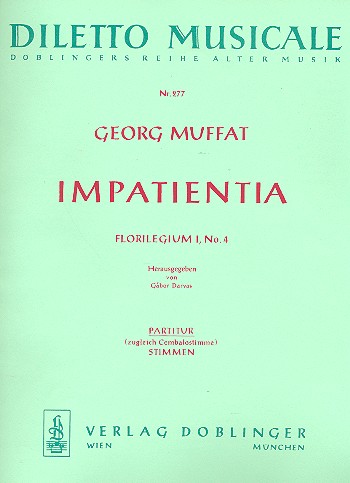 Impatientia G-Dur Nr.4 für Streicher und Bc  Partitur/Cembalo  