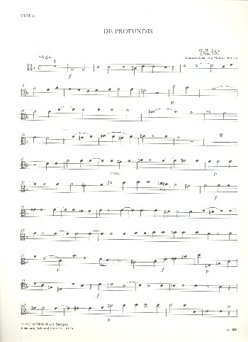 De Profundis&nbsp;&nbsp;für gem Chor und Orchester&nbsp;&nbsp;Viola