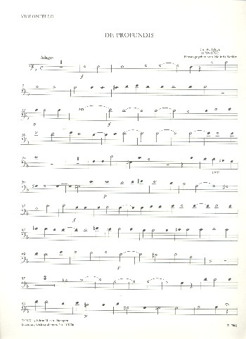 De Profundis&nbsp;&nbsp;für gem Chor und Orchester&nbsp;&nbsp;Violoncello