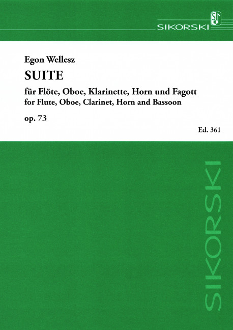 Suite op.73 für Flöte, Oboe,&nbsp;&nbsp;Klarinette, Horn und Fagott&nbsp;&nbsp;Stimmen