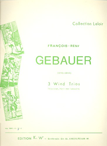 Trio c-Moll Nr.2 für Klarinette, Horn und Fagott  Stimmen  