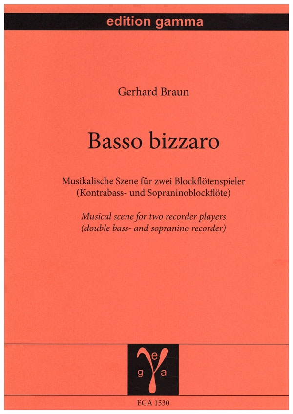 Basso Bizzarro - Musikalische Szene  für 2 Blockflötisten (Kontrabass- und Sopraninoblockflöte)  