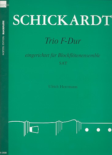 Trio F-Dur  für 3 Blockflöten (SAT)  Partitur und Stimmen