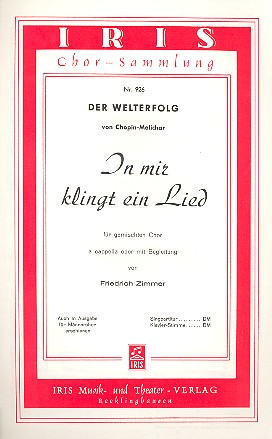 In mir klingt ein Lied  für gem Chor und Klavier  Klavierpartitur