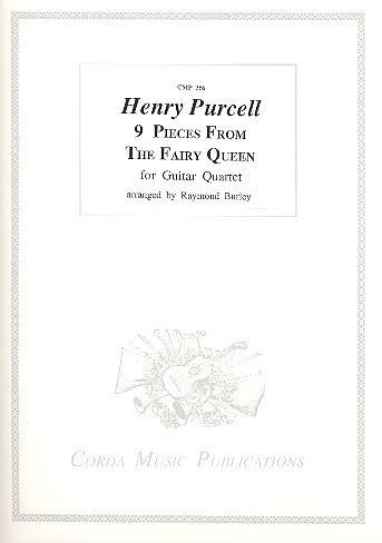 9 Pieces from the Fairy Queen for 4 guitars  score and parts  