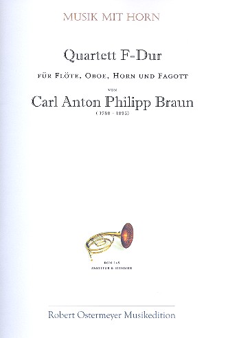 Quartett F-Dur  für Flöte, Oboe, Horn und Fagott  Partitur und Stimmen