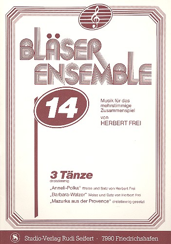 3 Tänze für Bläser-Ensemble  Partitur und Stimmen  