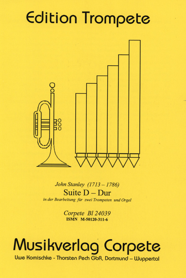 Suite D-Dur für 2 Trompeten und Orgel  Stimmen  