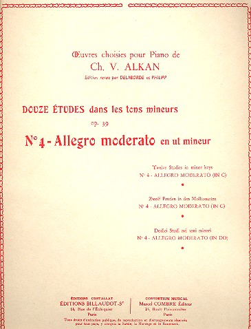 Allegro moderato en ut mineur op.39,4  pour piano  