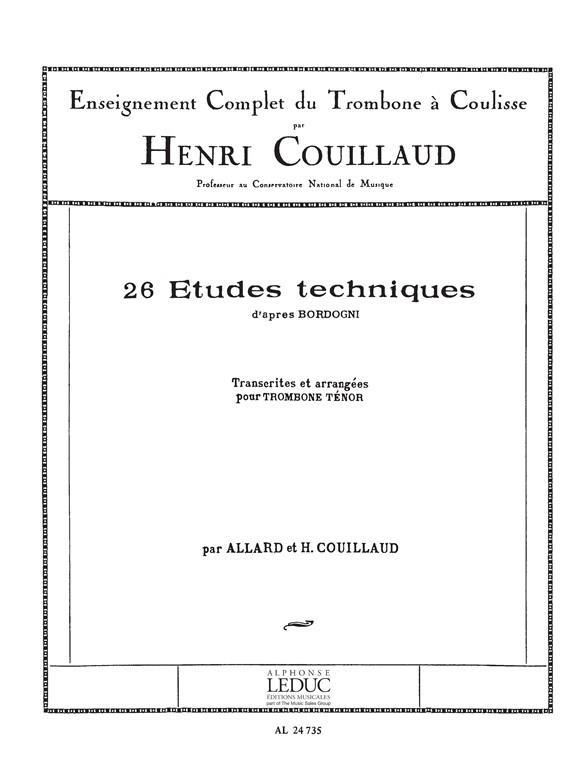 26 Études techniques  pour trombone ténor  