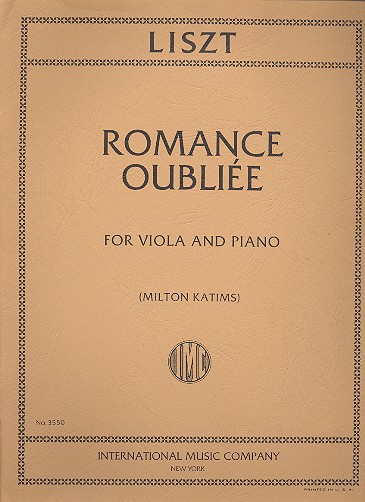 Romance Oubliée&nbsp;&nbsp;for viola and piano&nbsp;&nbsp;