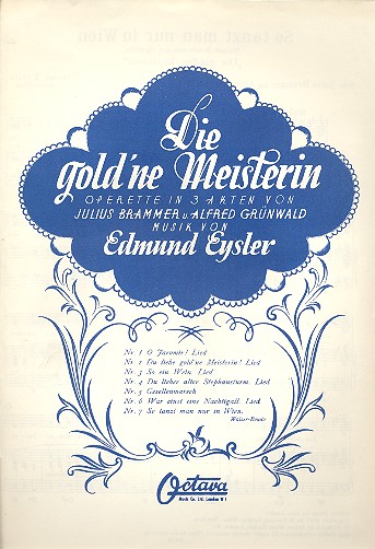 So tanzt man nur in Wien &nbsp;&nbsp;für Gesang und Klavier&nbsp;&nbsp;