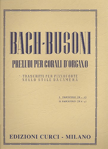 Preludi vol.1 (nos.1-5)&nbsp;&nbsp;per corali d'organo&nbsp;&nbsp;