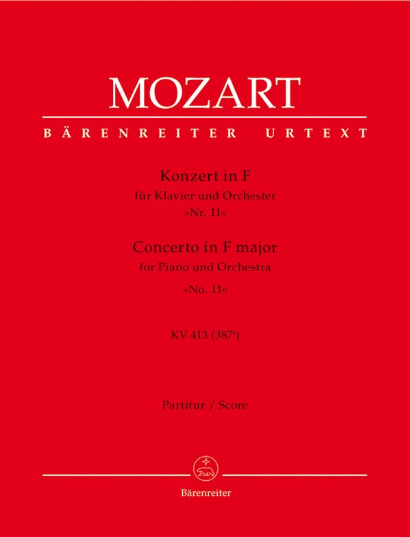 Konzert F-Dur KV413 für Klavier&nbsp;&nbsp;und Orchester&nbsp;&nbsp;Partitur