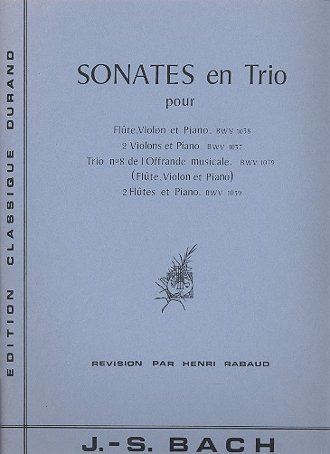 Sonates en Trio pour divers instruments&nbsp;&nbsp;partition et parties&nbsp;&nbsp;