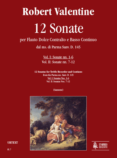 12 Sonatas vol.1 (no.1-6) for  treble recorder and Bc  