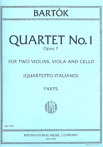 Quartet no.1 op.7&nbsp;&nbsp;for string quartet&nbsp;&nbsp;parts