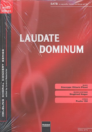 Laudate Dominum für gem Chor a cappella  (Bc ad lib)  Partitur