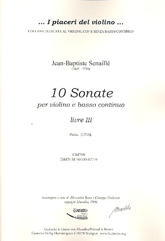10 Sonate vol.3  per violino e bc  