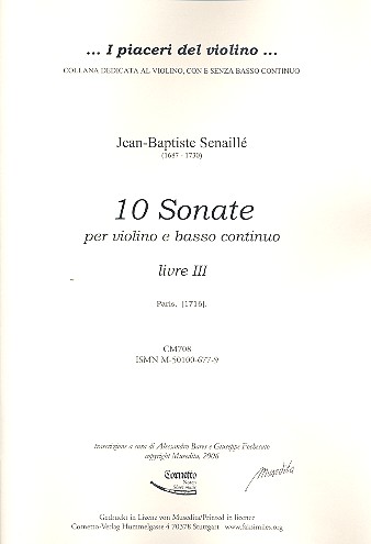 10 Sonate vol.3  per violino e bc  