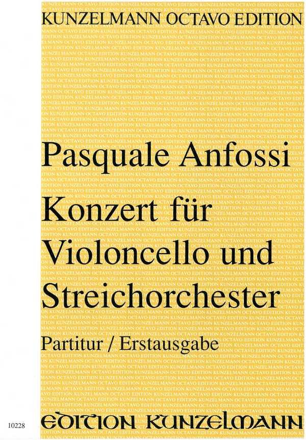 Konzert&nbsp;&nbsp;für Violoncello und Streichorchester&nbsp;&nbsp;Partitur