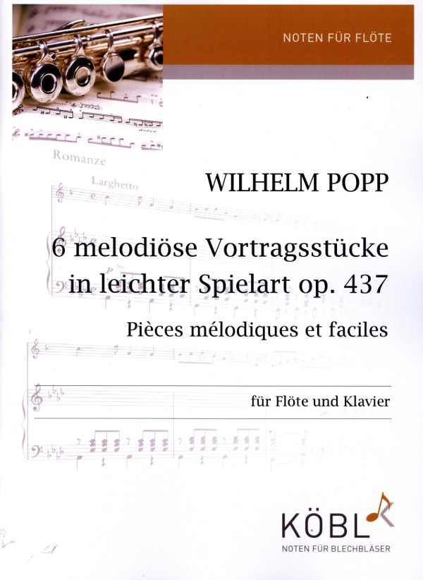 6 Vortragsstücke op.437  für Flöte und Klavier  