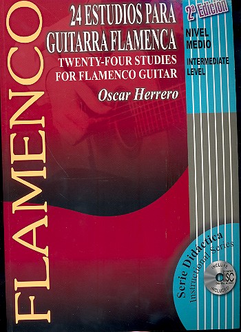 24 estudios nivel medio (+CD)&nbsp;&nbsp;para guitarra flamenca/tabulatura&nbsp;&nbsp;(en/sp/frz)