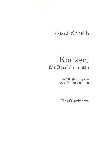 Konzert   für Bassklarinette und 10 Instrumente  Bassklarinette