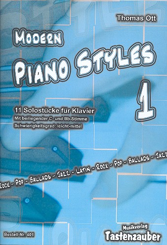Modern Piano Styles Band 1 für Klavier  (C- und B-Stimme ad lib)  Stimmen