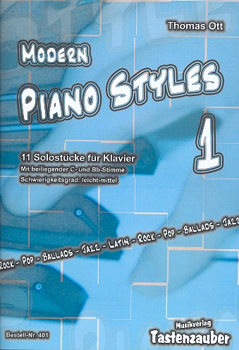 Modern Piano Styles Band 1   für Klavier (C- und B-Stimme ad lib)  Stimmen
