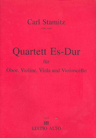 Quartett Es-Dur für Oboe, Violine, Viola&nbsp;&nbsp;und Violoncello&nbsp;&nbsp;Partitur und Stimmen