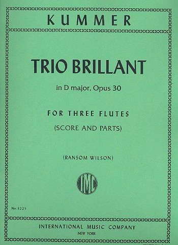 Trio Brillant d major op.30  for 3 flutes  score+parts