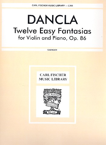 12 Easy Fantasias op.86  for violin and piano  