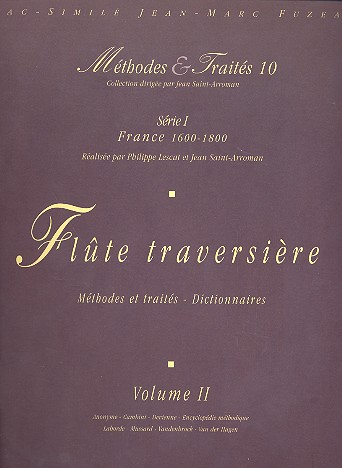 Méthodes et traités pour flute traversière  France 1600-1800 vol.2  facsimilé