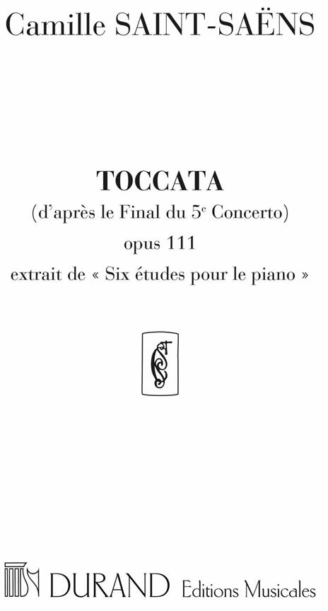 Toccata op.111 &nbsp;&nbsp;pour piano&nbsp;&nbsp;