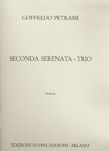 Seconda Serenata Trio  for guitar/mandoline  score
