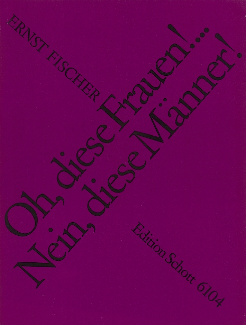Oh diese Frauen nein diese Männer  für 4 Combo Besetzung 4 Stimmen  2 Chorpartituren