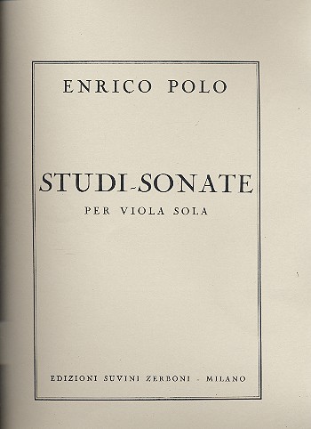 Studi Sonata  per viola  